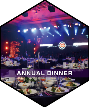 Hexagon Icon for Annual Dinner in ZPZ What We Do page